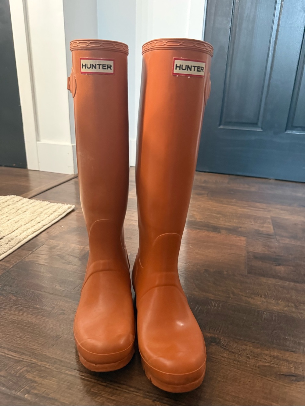 Hunter Tall Orange Rain Boots - Picture 10 of 13